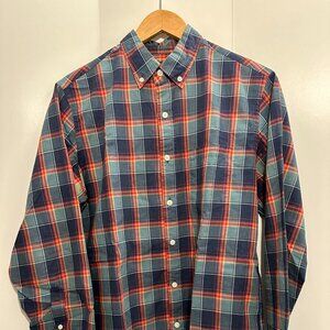 J. Crew Heathered Cotton – Blue/Maroon - Small